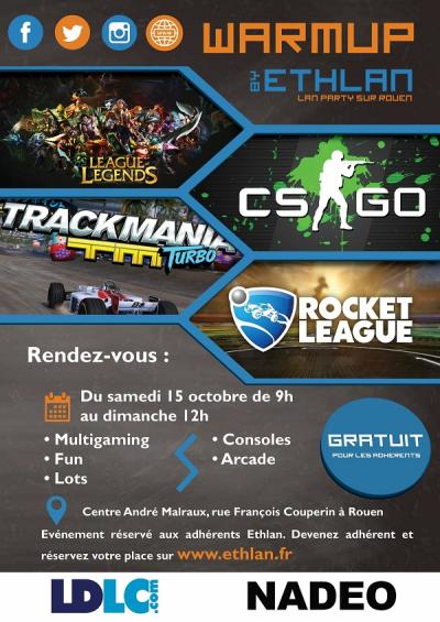 Affiche lan party Warmup #1